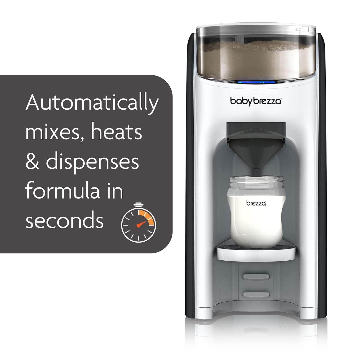 Baby Brezza New and Improved Formula Pro Advanced Formula Dispenser Machine, White Baby Brezza New and Improved Formula Pro Advanced Formula Dispenser Machine - Automatically Mix a Warm Formula Bottle Instantly - Easily Make Bottle with Automatic Powder Blending, White