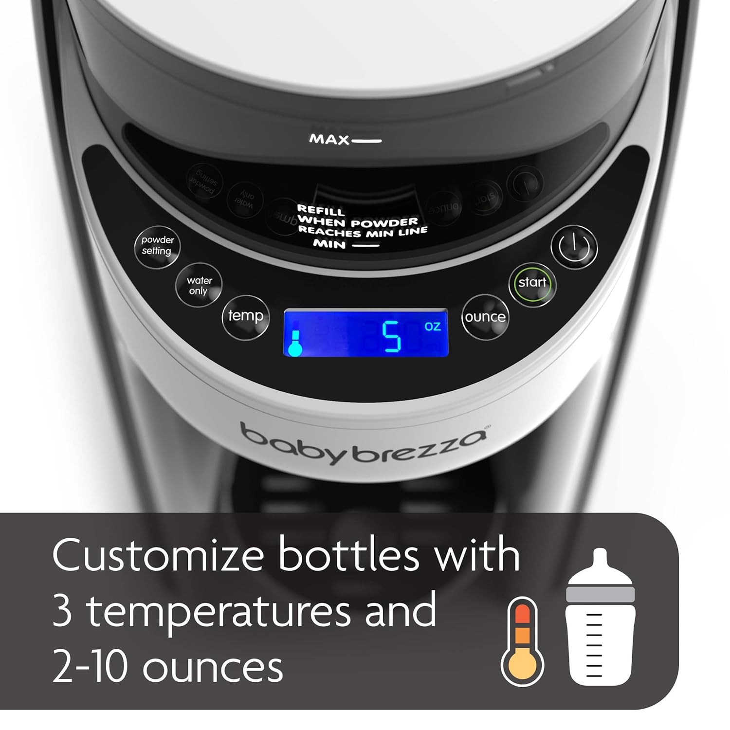 Baby Brezza New and Improved Formula Pro Advanced Formula Dispenser Machine, White Baby Brezza New and Improved Formula Pro Advanced Formula Dispenser Machine - Automatically Mix a Warm Formula Bottle Instantly - Easily Make Bottle with Automatic Powder Blending, White