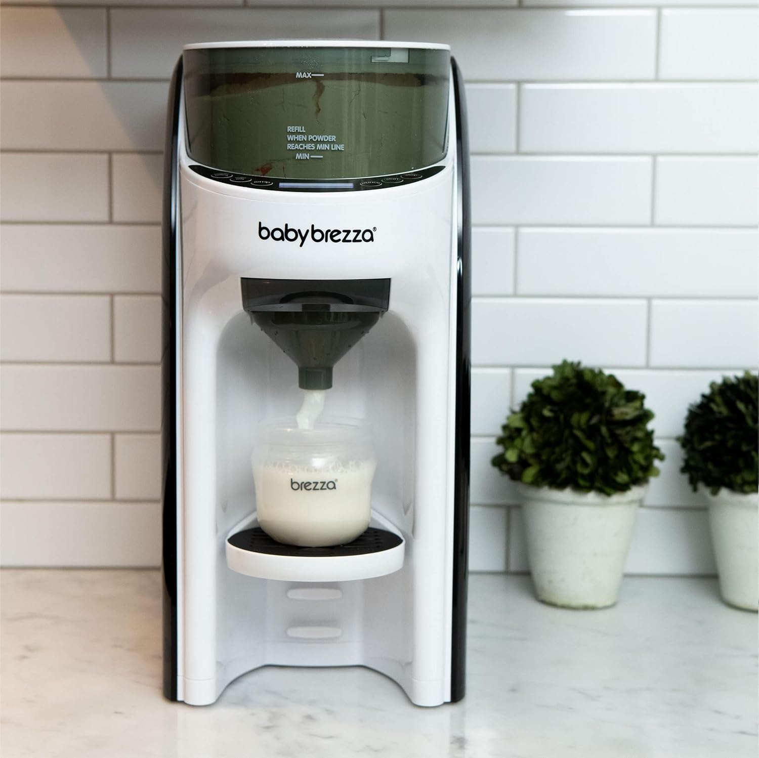 Baby Brezza New and Improved Formula Pro Advanced Formula Dispenser Machine, White Baby Brezza New and Improved Formula Pro Advanced Formula Dispenser Machine - Automatically Mix a Warm Formula Bottle Instantly - Easily Make Bottle with Automatic Powder Blending, White