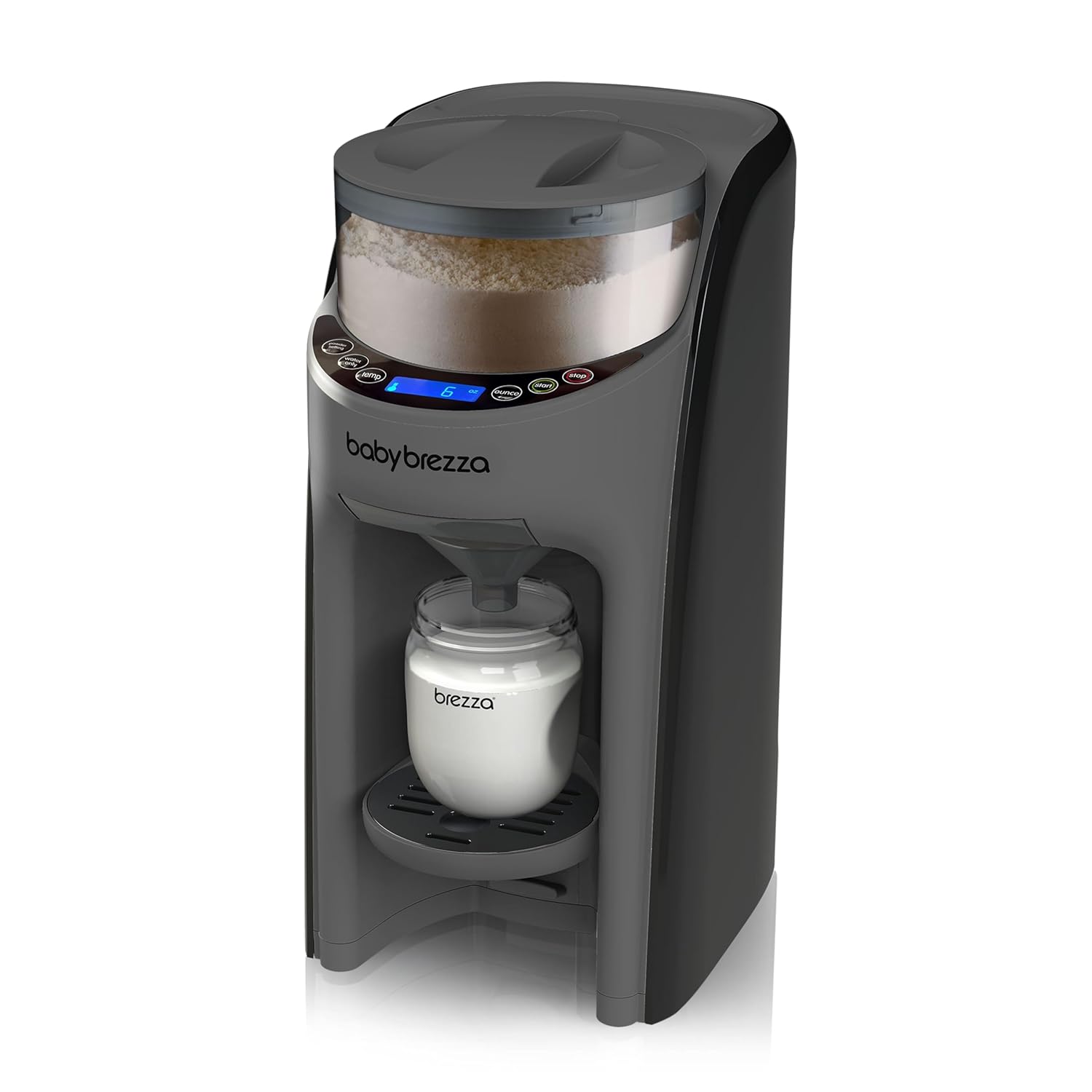 Baby Brezza New and Improved Formula Pro Advanced Formula Dispenser Machine, Charcoal Baby Brezza New and Improved Formula Pro Advanced Formula Dispenser Machine - Automatically Mix a Warm Formula Bottle Instantly - Easily Make Bottle with Automatic Powder Blending, Charcoal