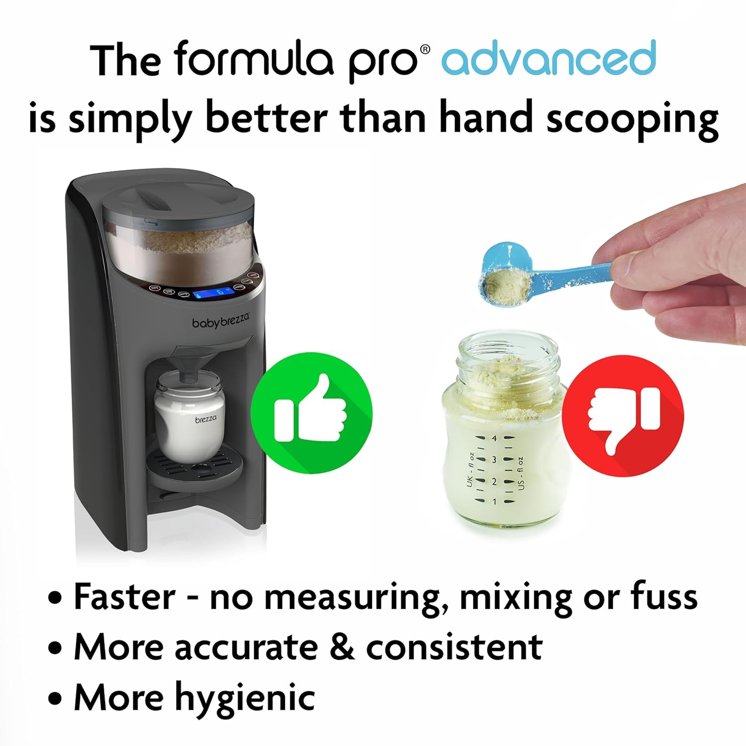 Baby Brezza New and Improved Formula Pro Advanced Formula Dispenser Machine, Charcoal Baby Brezza New and Improved Formula Pro Advanced Formula Dispenser Machine - Automatically Mix a Warm Formula Bottle Instantly - Easily Make Bottle with Automatic Powder Blending, Charcoal
