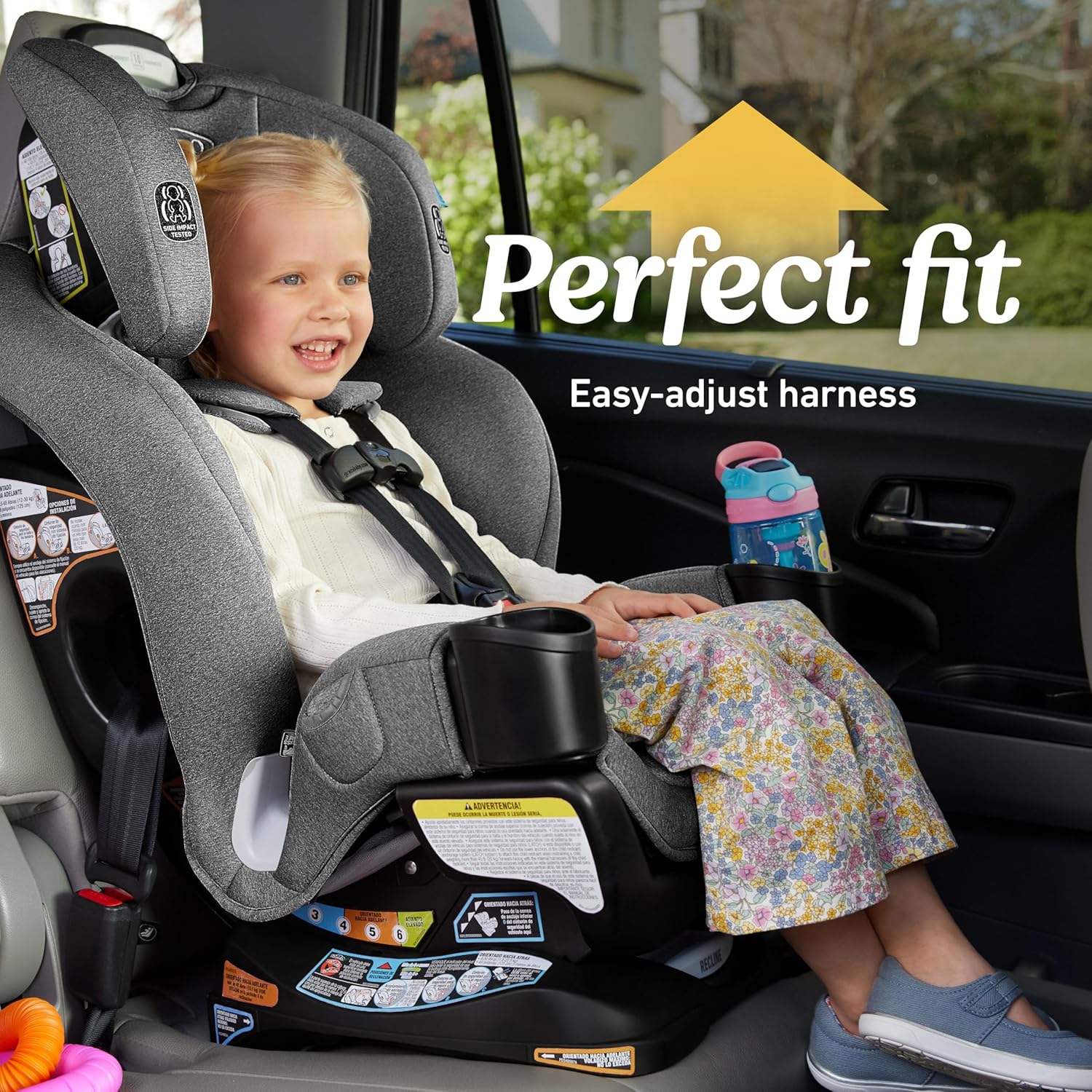 Graco Extend2Fit 3-in-1 Convertible Baby Car Seat, Rear and Forward Facing, Adjustable Extension Panel for Extra Legroom, Ashten Graco Extend2Fit 3-in-1 Convertible Baby Car Seat, Rear and Forward Facing, Adjustable Extension Panel for Extra Legroom, Ashten