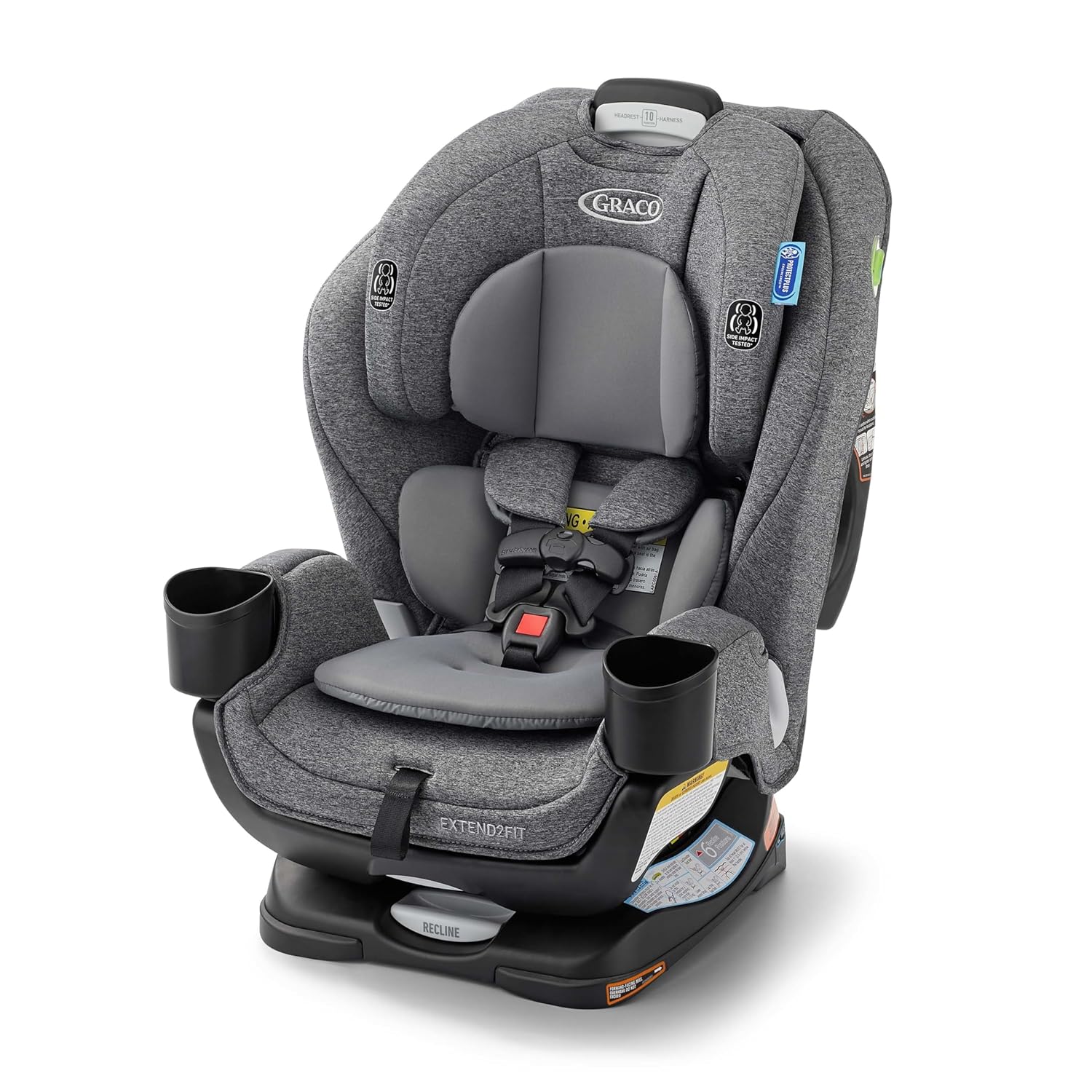 Graco Extend2Fit Convertible Baby Car Seat, Rear and Forward Facing, Adjustable Extension Panel for Extra Legroom, Cullen Graco Extend2Fit Convertible Baby Car Seat, Rear and Forward Facing, Adjustable Extension Panel for Extra Legroom, Cullen