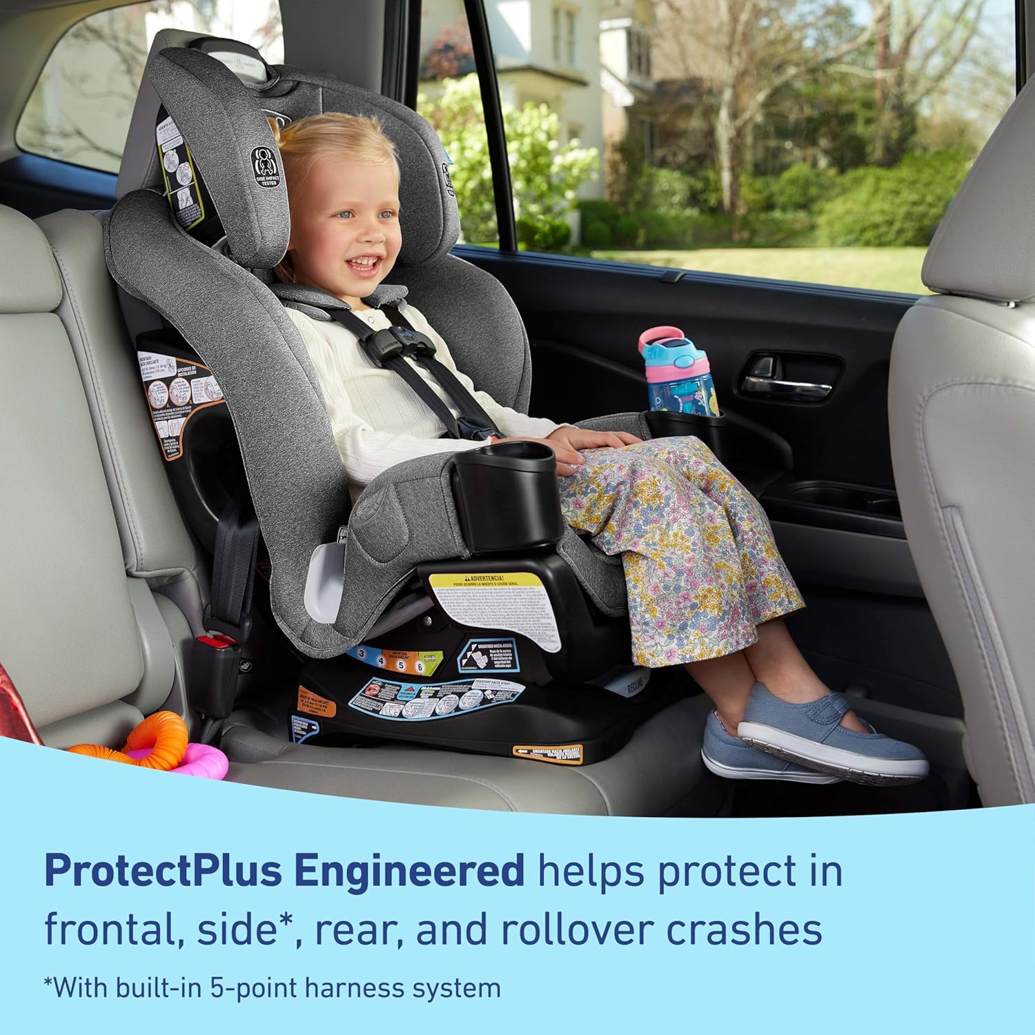 Graco Extend2Fit Convertible Baby Car Seat, Rear and Forward Facing, Adjustable Extension Panel for Extra Legroom, Cullen Graco Extend2Fit Convertible Baby Car Seat, Rear and Forward Facing, Adjustable Extension Panel for Extra Legroom, Cullen