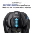 Graco TriRide 3-in-1 Reclining Car Seat, Kipling - Rear & Forward Facing Car Seat, Highback Booster, Adjustable Headrest