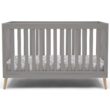 Delta Children Essex 4-in-1 Convertible Baby Crib, Grey with Natural Legs