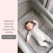 Newton Baby Deluxe Travel Crib & Play Yard | Breathable, Washable Mattress, Foldable Playpen for Toddlers, Travel Bag, Grey