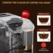 Qeetex Fully automatic espresso machine 20 bar coffee machine with milk frother steam wand built-in grinder 15 litre water tank one-touch control panel