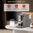 Qeetex Fully automatic espresso machine 20 bar coffee machine with milk frother steam wand built-in grinder 15 litre water tank one-touch control panel
