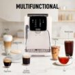 Zulay Kitchen Magia Clasica Espresso Machine 2 -Cup Residential Drip coffee maker ( White Silver )