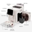 Zulay Kitchen Magia Clasica Espresso Machine 2 -Cup Residential Drip coffee maker ( White Silver )