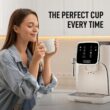 Zulay Kitchen Magia Clasica Espresso Machine 2 -Cup Residential Drip coffee maker ( White Silver )