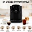 Zulay Kitchen Magia Clasica Espresso Machine 2 -Cup Residential Drip coffee maker ( Black Black )