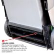 Tomahawk Power Push Powered 38 in. Wide Triple Power Brooms Manual Hard surface Cordless Indoor or Outdoor Floor Sweeper