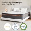 Sweetnight 14-in Medium King Hybrid Memory Foam/Coil Blend Mattress in a Box
