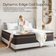Sweetnight 14-in Medium King Hybrid Memory Foam/Coil Blend Mattress in a Box