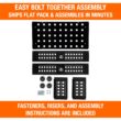 Buyers Products 18x10x36 Gloss Black Multi-Purpose Storage Basket Kit