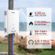 Camplux 16L 4.22-GPM 110,000-BTU Outdoor Portable Liquid Propane Tankless Water Heater