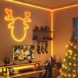 Govee RGBIC Neon Rope Lights for Desks, 16.4ft LED Gaming Desk Lights, Neon LED Strip Lights Syncing Govee RGBIC Neon Rope Lights for Desks, 16.4ft LED Gaming Desk Lights, Neon LED Strip Lights Syncing with Razer Chroma, Support Cutting, Smart App Control, Music Sync, Adapter (Only 2.4G Wi-Fi)