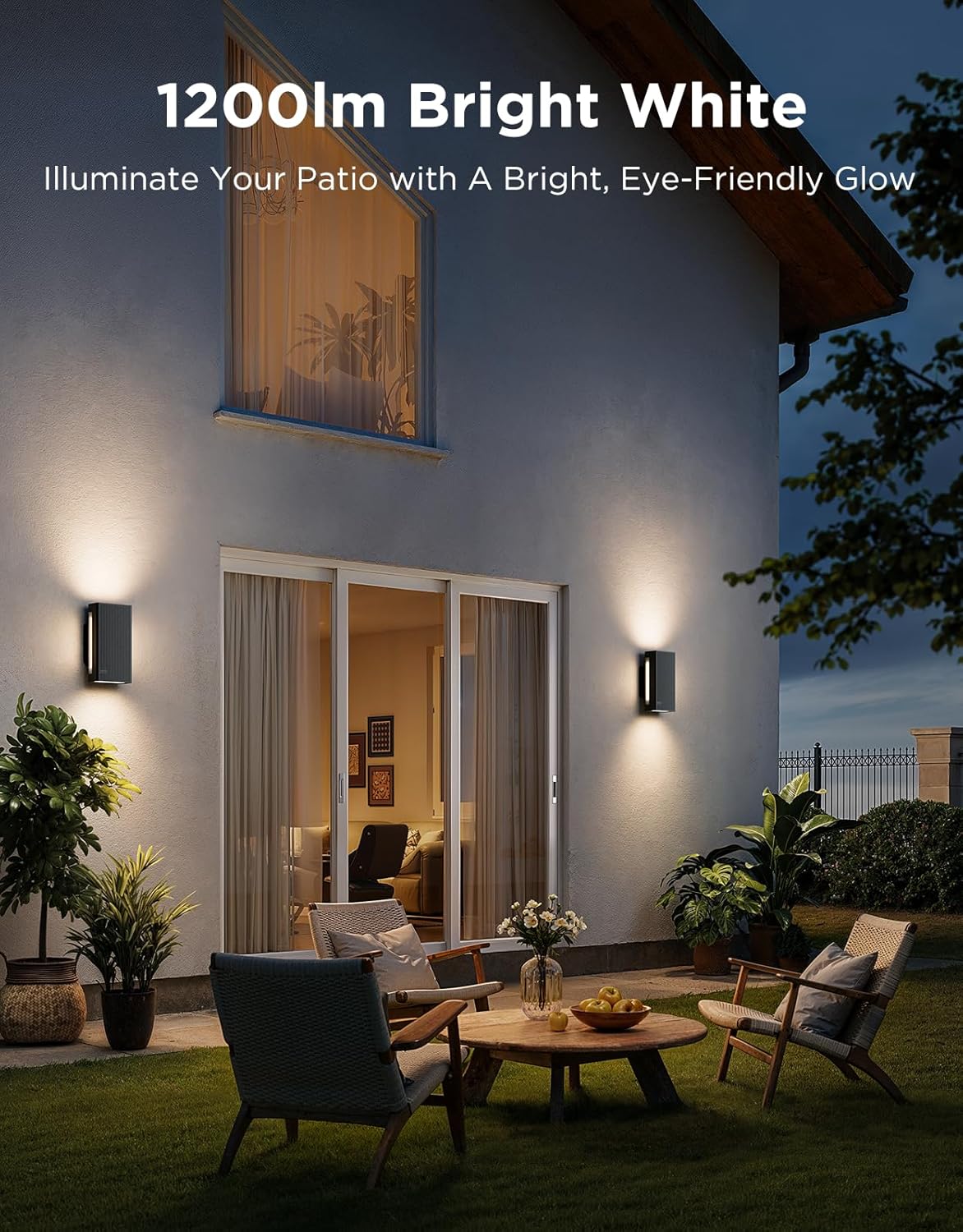 Govee Outdoor UpDown Wall Light, 2 Pack, 1200LM RGBICWW Smart Porch Lights Outdoor with 64 Scene Modes Govee Outdoor UpDown Wall Light, 2 Pack, 1200LM RGBICWW Smart Porch Lights Outdoor with 64 Scene Modes, IP66 Waterproof Wall Sconce for Outdoor Decor, Works with Alexa, Google Assistant and Matter