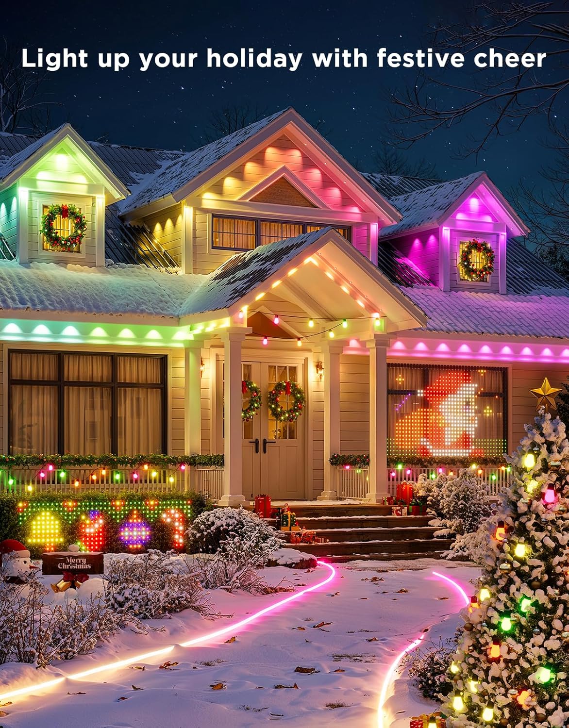 Govee Outdoor Neon Rope Lights, 32.8ft RGBIC IP67 Waterproof Patio Decorations with 64 Scene Modes, Music Sync, Flexible LED Outdoor Lights, Neon Lights Work with Alexa, Google Assistant Govee Outdoor Neon Rope Lights, 32.8ft RGBIC IP67 Waterproof Patio Decorations with 64 Scene Modes, Music Sync, Flexible LED Outdoor Lights, Neon Lights Work with Alexa, Google Assistant