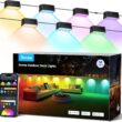 Govee Outdoor Deck Lights, Smart WiFi Outdoor Lights Work with Alexa, Google, Matter, App Control, IP65 Waterproof, Color Changing Fence Lights for Fence, Patio Decoration, Wired 18 Packs (112ft)