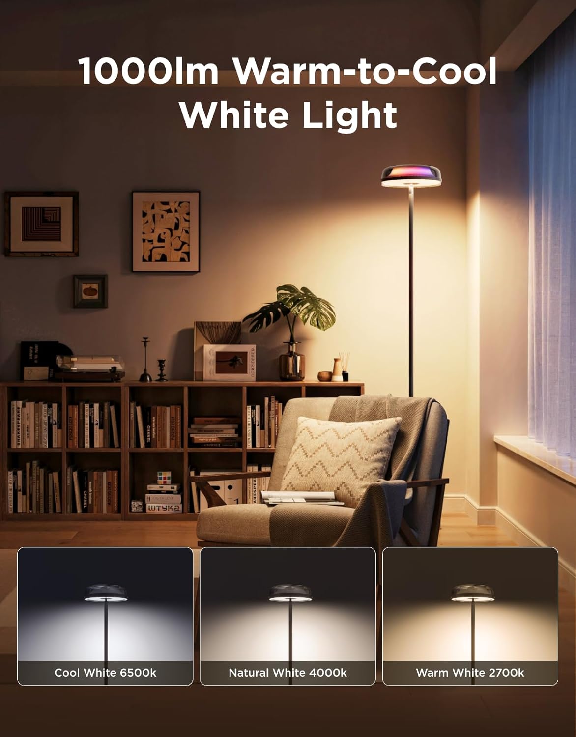Govee Uplighter Floor Lamp for Living Room, RGBIC Ripple Projector, Floor Lamp for Bedroom Works with Matter, 215 ft² Light Area, 1000lm LED Modern Corner Floor Light, Warm Cool White Standing Lamp Govee Uplighter Floor Lamp for Living Room, RGBIC Ripple Projector, Floor Lamp for Bedroom Works with Matter, 215 ft² Light Area, 1000lm LED Modern Corner Floor Light, Warm Cool White Standing Lamp