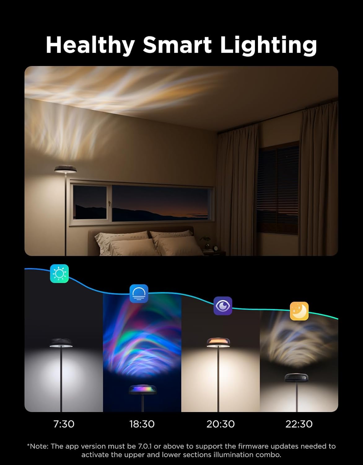 Govee Uplighter Floor Lamp for Living Room, RGBIC Ripple Projector, Floor Lamp for Bedroom Works with Matter, 215 ft² Light Area, 1000lm LED Modern Corner Floor Light, Warm Cool White Standing Lamp Govee Uplighter Floor Lamp for Living Room, RGBIC Ripple Projector, Floor Lamp for Bedroom Works with Matter, 215 ft² Light Area, 1000lm LED Modern Corner Floor Light, Warm Cool White Standing Lamp