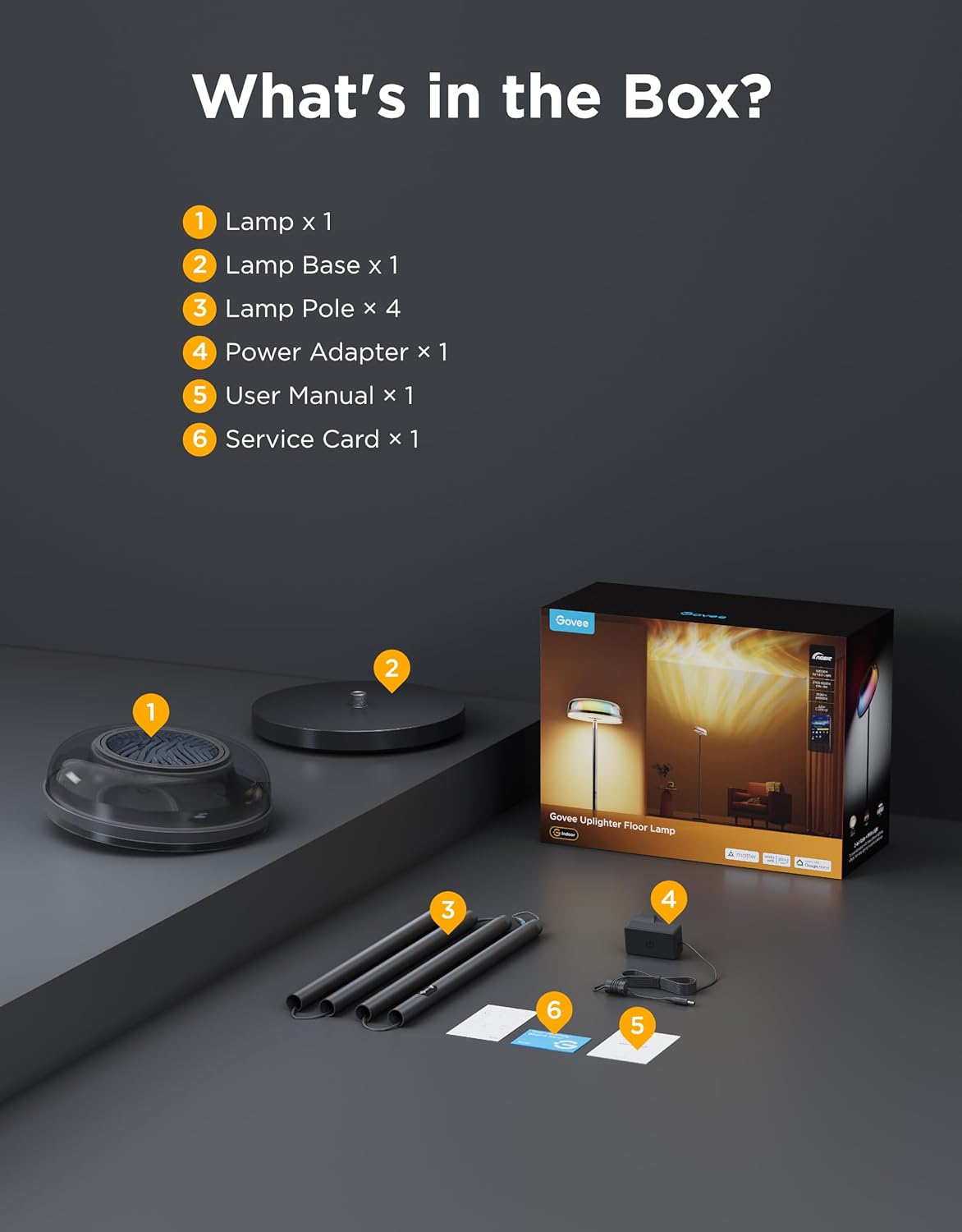 Govee Uplighter Floor Lamp for Living Room, RGBIC Ripple Projector, Floor Lamp for Bedroom Works with Matter, 215 ft² Light Area, 1000lm LED Modern Corner Floor Light, Warm Cool White Standing Lamp Govee Uplighter Floor Lamp for Living Room, RGBIC Ripple Projector, Floor Lamp for Bedroom Works with Matter, 215 ft² Light Area, 1000lm LED Modern Corner Floor Light, Warm Cool White Standing Lamp