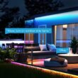 Govee Outdoor LED Strip Lights RGBIC with Warm and Cold White, 98.4ft 2.4G WiFi Smart Outdoor Lights, IP65 Waterproof, Work with Alexa and Google Assistant, App Control, for Porch, Patio, Eave, Party