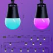 Govee Smart Outdoor String Lights 2, 144ft Outdoor Lights with Dimmable Warm White LED Bulbs, 47 Scene Modes for Patio, Backyard, Balcony, IP65 Waterproof, Works with Alexa, App Control