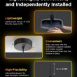Govee Pendant Light for Kitchen Island, Three-Layer RGBIC Smart Lighting, Matter Compatible, 1300LM 2700K-6500K Dimmable Black Hanging Light Fixture Works with Alexa, Adjustable Height for Dining Room