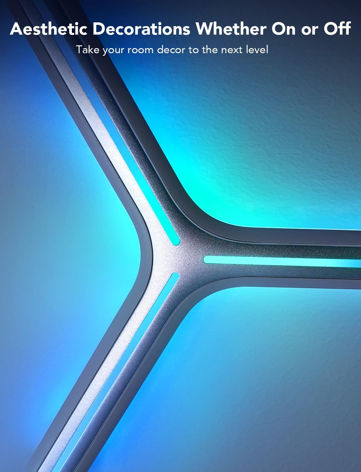 Govee Glide Y RGBIC LED Wall Lights, Smart Wi-Fi Gaming Lights with Music Sync, DIY and Timer Feature, LED Lights for Gaming Room, Wall Light 7 Pack Govee Glide Y RGBIC LED Wall Lights, Smart Wi-Fi Gaming Lights with Music Sync, DIY and Timer Feature, LED Lights for Gaming Room, Wall Light 7 Pack