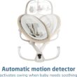 Maxi-Cosi Cassia Baby Swings for Infants: Smart Portable Baby Swing with Music, Lightweight & Foldable Baby Swing, 360 Rotation Infant Swing, Classic Oat