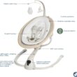 Maxi-Cosi Cassia Baby Swings for Infants: Smart Portable Baby Swing with Music, Lightweight & Foldable Baby Swing, 360 Rotation Infant Swing, Classic Oat