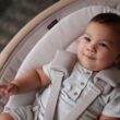 Maxi-Cosi Cassia Smart Baby Swing for Infants, Portable Foldable Swing with Music, 360 Rotation, 5 Speeds, 12 Melodies, EcoCare Fabric, Auto Motion Sensor, 2 Reclines, Classic Graphite