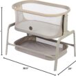 Maxi-Cosi Iora Baby Bassinets Bedside Sleeper, Portable Bassinet, Infant Bedside Sleeper Crib, Height Adjustable, Breathable Mesh, Large Storage Basket, Classic Oat