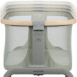 Maxi-Cosi Iora Baby Bassinets Bedside Sleeper, Portable Bassinet, Infant Bedside Sleeper Crib, Height Adjustable, Breathable Mesh, Large Storage Basket, Classic Green