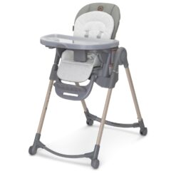 Maxi-Cosi Minla 6-in-1 High Chair for Babies & Toddlers, Portable Foldable Highchair, EcoCare Fabric, 9 Heights, 5 Reclines, 4 Tray Positions, Classic Green