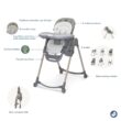 Maxi-Cosi Minla 6-in-1 High Chair for Babies & Toddlers, Portable Foldable Highchair, EcoCare Fabric, 9 Heights, 5 Reclines, 4 Tray Positions, Classic Green