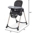 Maxi-Cosi Minla 6-in-1 High Chair for Babies & Toddlers, Portable Foldable Highchair, EcoCare Fabric, 9 Heights, 5 Reclines, 4 Tray Positions, Classic Graphite