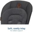 Maxi-Cosi Minla 6-in-1 High Chair for Babies & Toddlers, Portable Foldable Highchair, EcoCare Fabric, 9 Heights, 5 Reclines, 4 Tray Positions, Classic Graphite