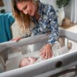 Maxi-COSI Calao Travel Playard, Infant Bassinet, Toddler Playpen, Portable, Lightweight, Foldable, Easy Setup, with Carry Bag, Breathable Mesh, Classic Oat