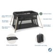 Maxi-COSI Calao Travel Playard, Infant Bassinet, Toddler Playpen, Portable, Lightweight, Foldable, Easy Setup, with Carry Bag, Breathable Mesh, Classic Graphite