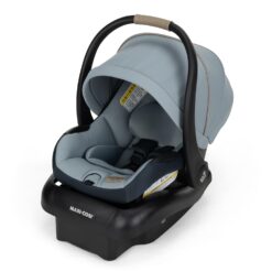 Maxi-COSI Mico Pro Baby Infant Car Seat, Ventilated Chair Design, Soft Headrest Pad, Easy-Install Latch, Adjustable Belt Guide, 3-Position Base, Stroller-Ready, Fits 4-30 lbs, up to 32 in, Seascape