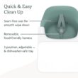 UPPAbaby Ciro High Chair/Sleek, Easy-to-Clean Design/Perfect-Fit Tray to Bring Baby to Table/Patent-Pending Harness/Dual-Position, 180-Degree Rotating Footrest/Emrick (Green/Rubberwood)