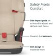 UPPAbaby Alta V2 High Back Booster Seat/Seven-Position, Active Support Headrest for Growing Children/SecureFit Integrated Belt Guide + Positioner/Cup Holder Included/Kavneer (Almond Mélange)