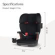 UPPAbaby Alta V2 High Back Booster Seat/Seven-Position, Active Support Headrest for Growing Children/SecureFit Integrated Belt Guide + Positioner/Cup Holder Included/Jake (Black Mélange)