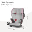 UPPAbaby Alta V2 High Back Booster Seat/Seven-Position, Active Support Headrest for Growing Children/SecureFit Integrated Belt Guide + Positioner/Cup Holder Included/Iris (Grey Mélange/Lavender)