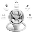 Munchkin Electric Baby Swing with Vibration - Portable Swing for Newborn and Infant, Bluetooth-Enabled Smart Seat with Music, Motion, and Sounds, Light Grey
